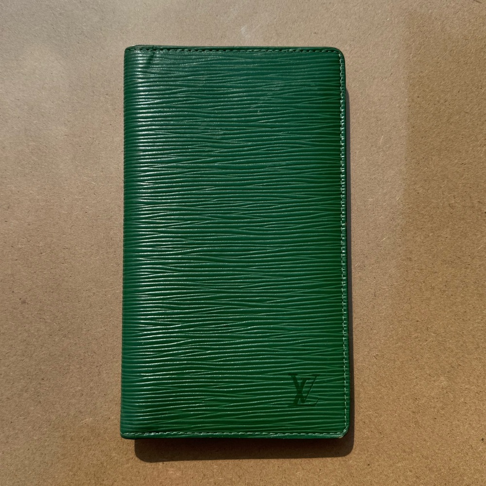 Louis Vuitton Green Epi Leather Long Bifold Wallet